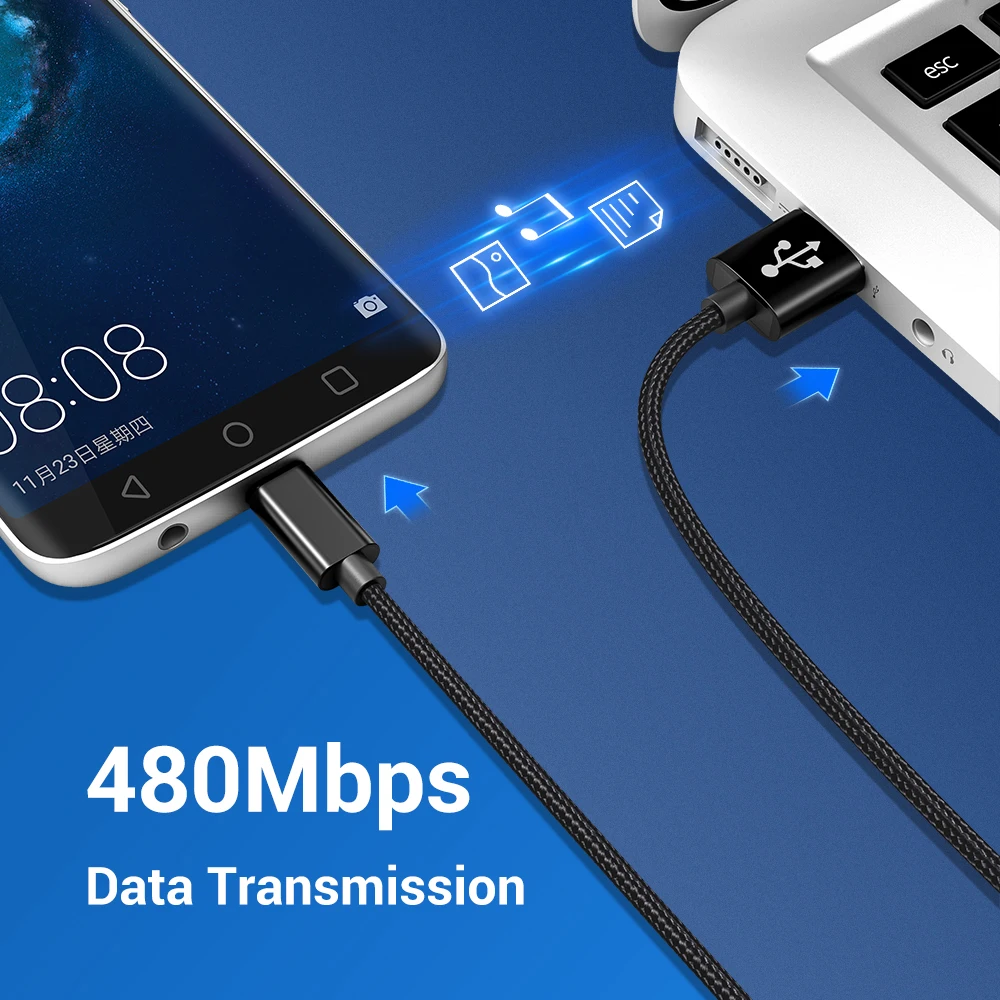USB Type C кабель TOPK USBC для быстрой зарядки и передачи данных 3A Samsung S9 + S10 Plus Xiaomi Redmi K20 Pro