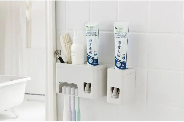 1PC Hot Sale Automatic Toothpaste Dispenser Family Toothbrush Holder set High Quality Bathroom Sets LF 252 | Дом и сад