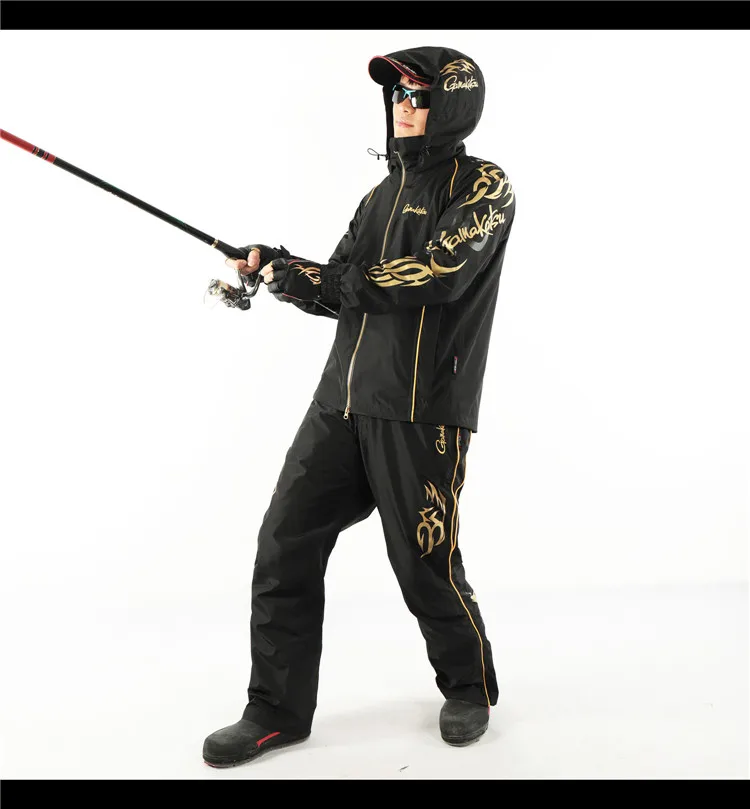 1 Set Gamakatsu New Outdoor Men Fishing Clothing Set Spring Summer Waterproof Fishing Jacket and Pant for Pesca Camping