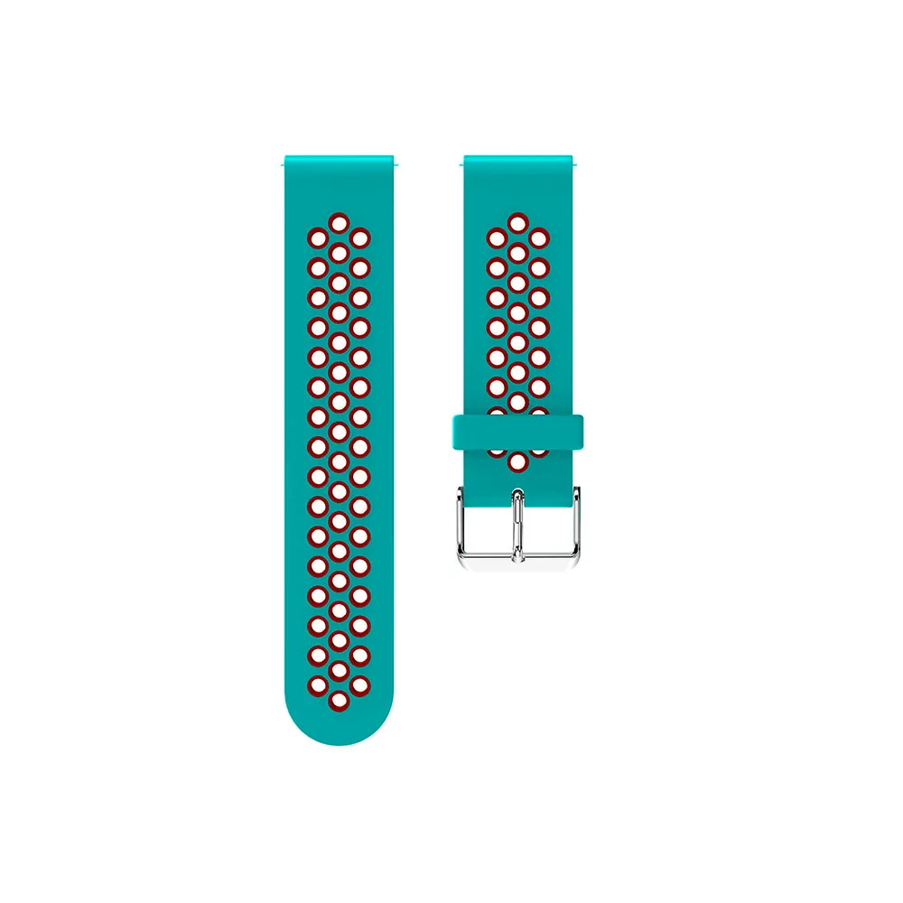 cyan red Мягкий силиконовый ремешок для часов samsung Galaxy Watch active, Классический сменный Браслет, ремешок для часов 20 мм, ремешок для часов S2/Спортивные ремни - Цвет ремешка: cyan red