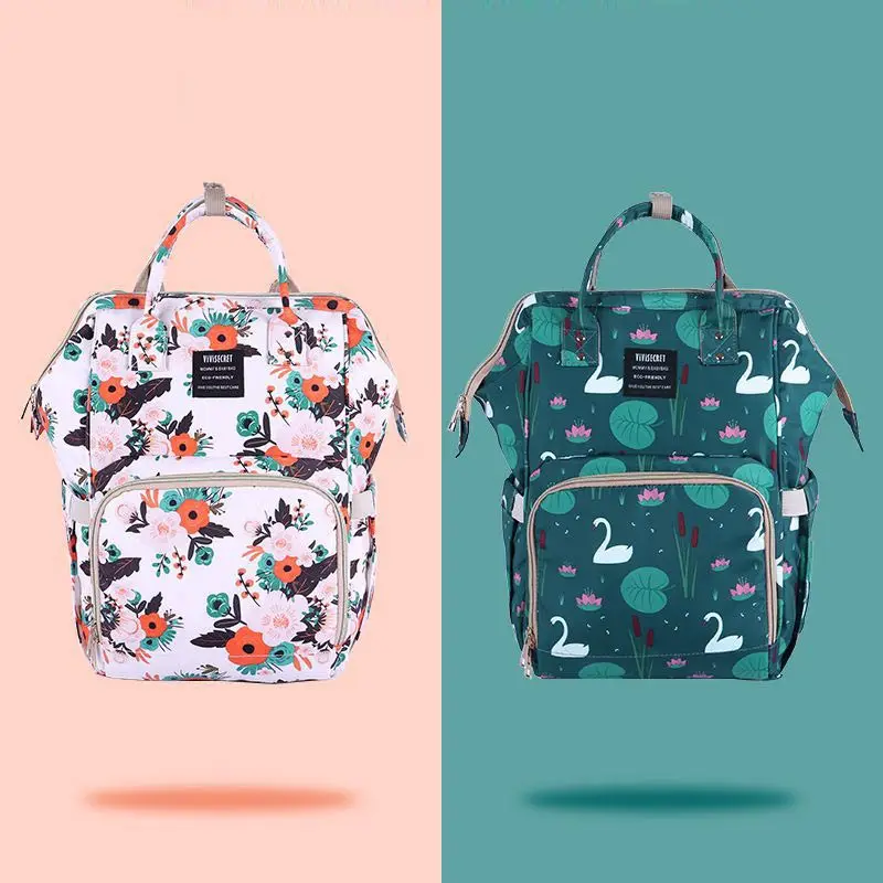 

Big Capacity Diaper Bag Backpack Printed Waterproof Backpack Maternity Bag Baby Bag Stroller Bag For Bottle Feeding Carriage