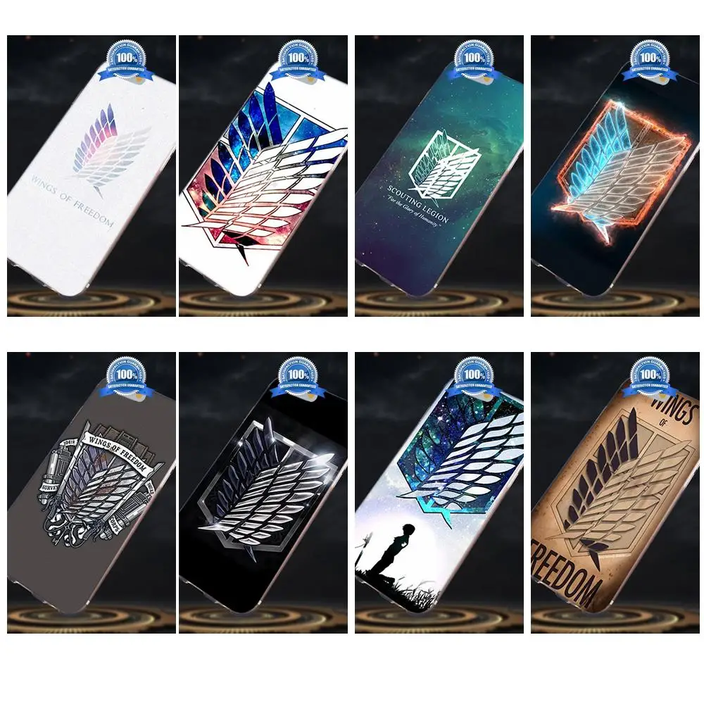 Принт Крылья Свободы из атаки на Титанов для Apple iPhone 4 4S 5 5C SE 6 6S 7 8 Plus X Galaxy A3 A5 J1 J2 J3 J5