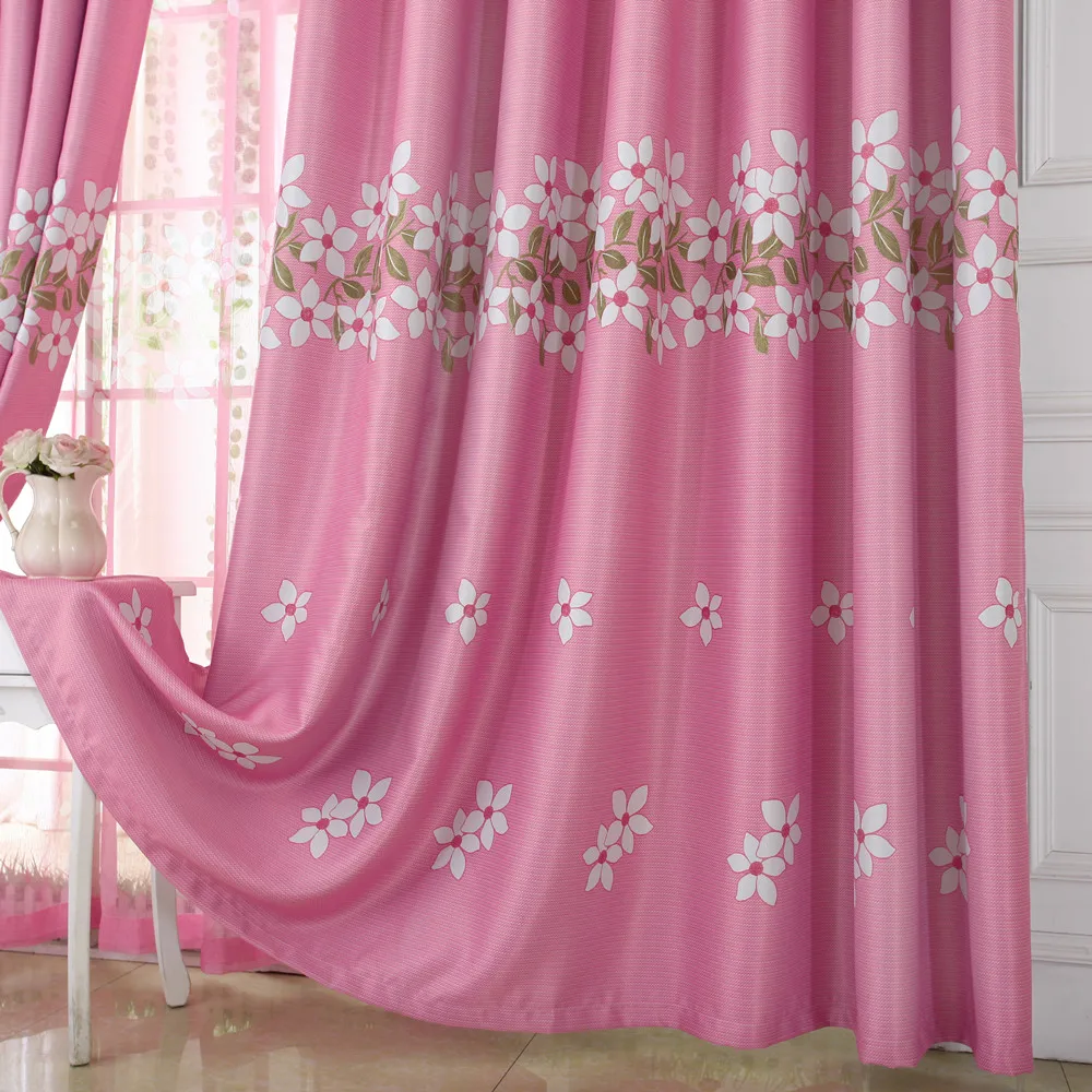 Environmentally-friendly high blackout curtains modern pastoral living room bedroom landing bay window | Дом и сад