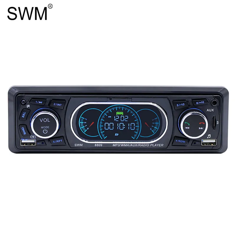 SWM кассетный плеер Автомобильный аудио Bluetooth Handsfree мультимедиа автомобильный Радио Mp3 плеер телефон зарядка FM AUX TF USb Авто Радио стерео - Цвет: Car Radio