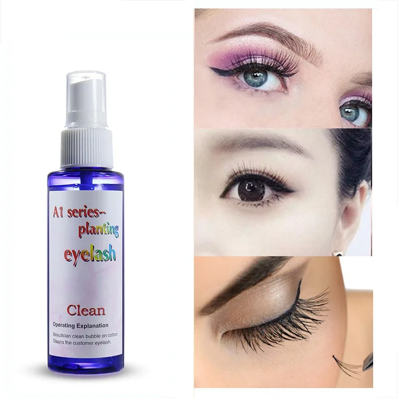 Голубая бутылка для ресниц жидкое очищающее средство ногтей накладное