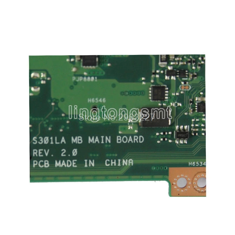 Отправить доска+ S301LA материнской REV2.0 2 г I7 cpu для ASUS S301L Q301 Q301LA Материнская плата ноутбука S301LA плата S301LA материнская плата