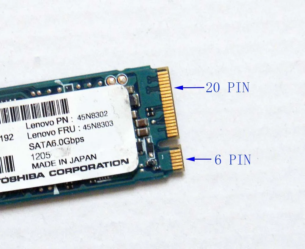 2," карта адаптера SATA с чехлом для lenovo X1 углерода 20+ 6 PIN SSD SSDSCMMW180A3 SD5SG2-128G 256G THNSNS128GMGP THNSNS256GMG