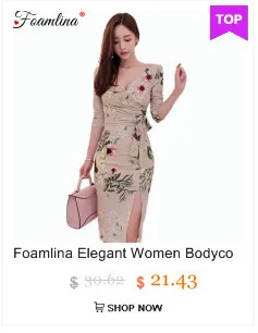 Foamlina, элегантное женское облегающее платье, Vestidos, с глубоким v-образным вырезом, без рукавов, с разрезом сзади, для офиса, для девушек, для работы, вечерние, миди, винтажное платье