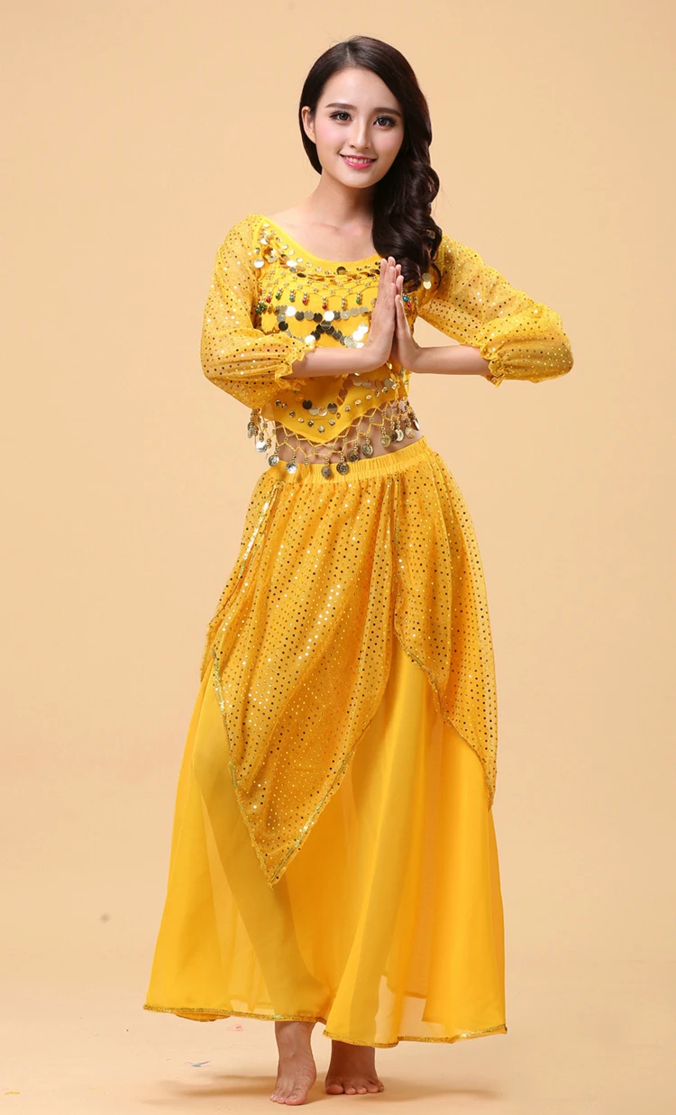 Костюм для танца живота взрослых комплект из 2 предметов индийский Египетский