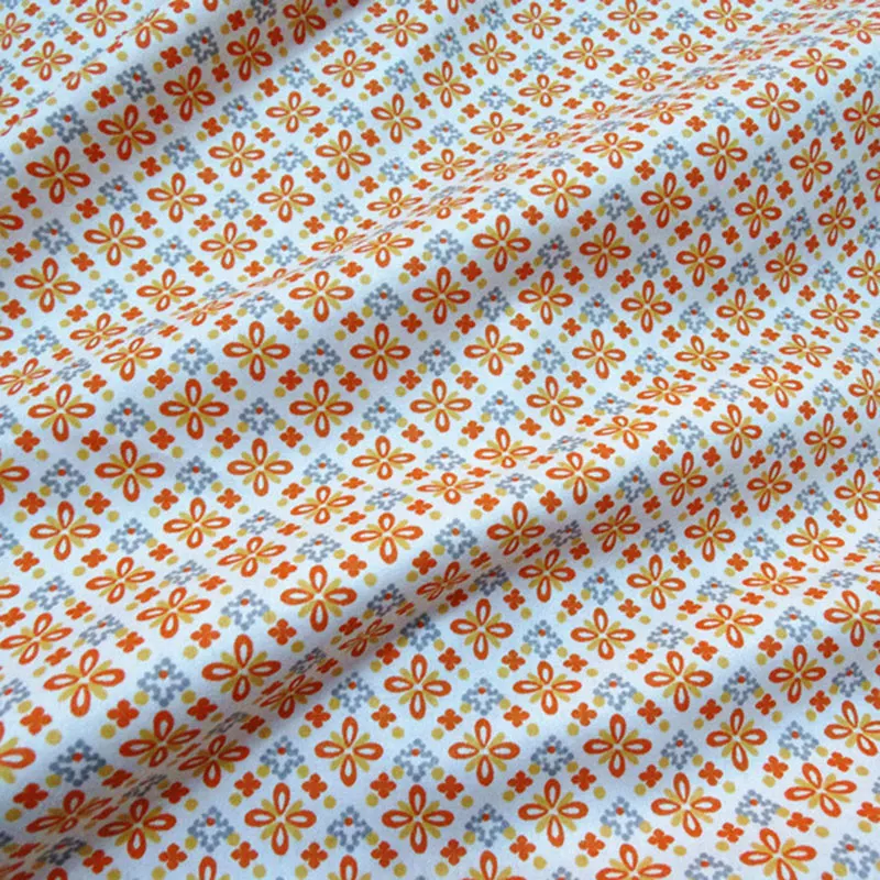 100% саржевая хлопковая ткань на полметра тканая печатная для рукоделия ручная