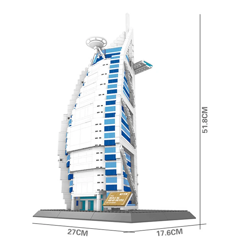 1307 шт. Burj Al Arab наборы модельный набор архитектурный конструктор блоки творческие DIY подарки кирпичи L брендовые игрушки для детей