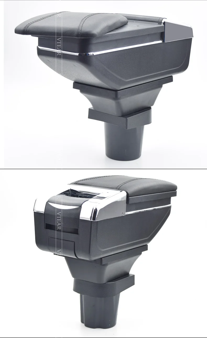 Vtear для VW, автомобильный подлокотник, кожа, АБС-пластик, подлокотник, usb аксессуары, защита, коробка для хранения, внутренние части, центральная консоль, стиль