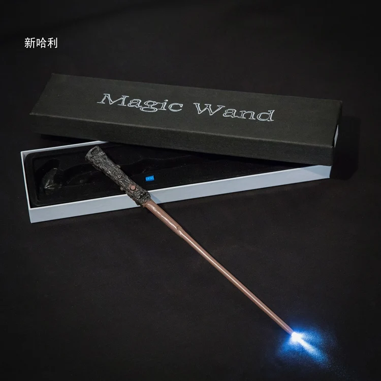 Экшн hp Harri игрушки на палочках 36 см светящаяся металлическая волшебная палочка хогварт популярные подарки с подарочной коробкой Косплей настоящие Волшебные эффекты детская игрушка - Цвет: Harri 1