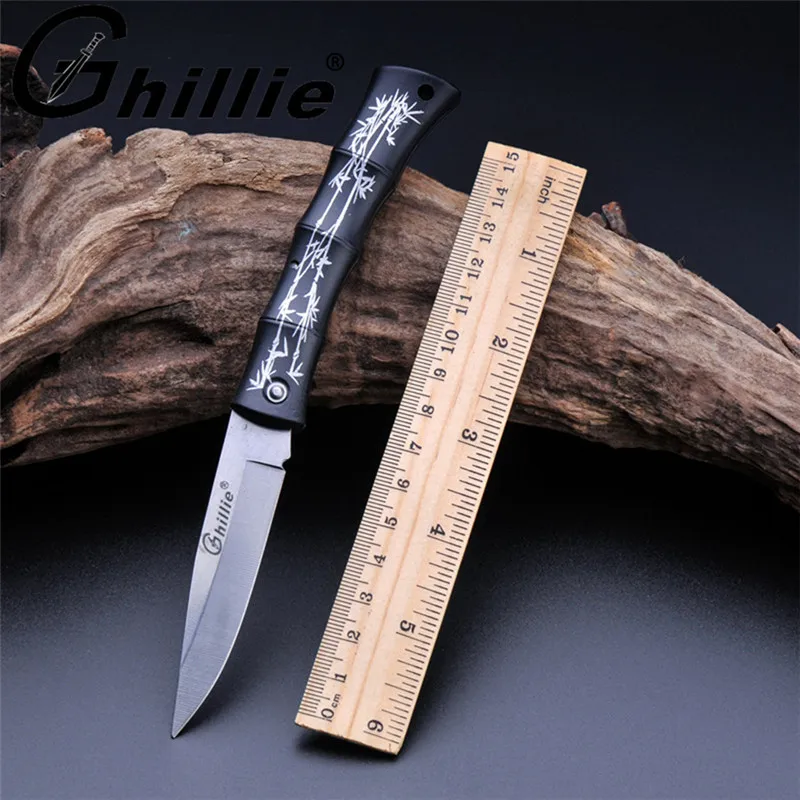 Bamboo Pattern Pocket Folding Knife Mini Tactical Outdoor Camping Survival Multifunctional Blade Hand Tool Gift | Инструменты