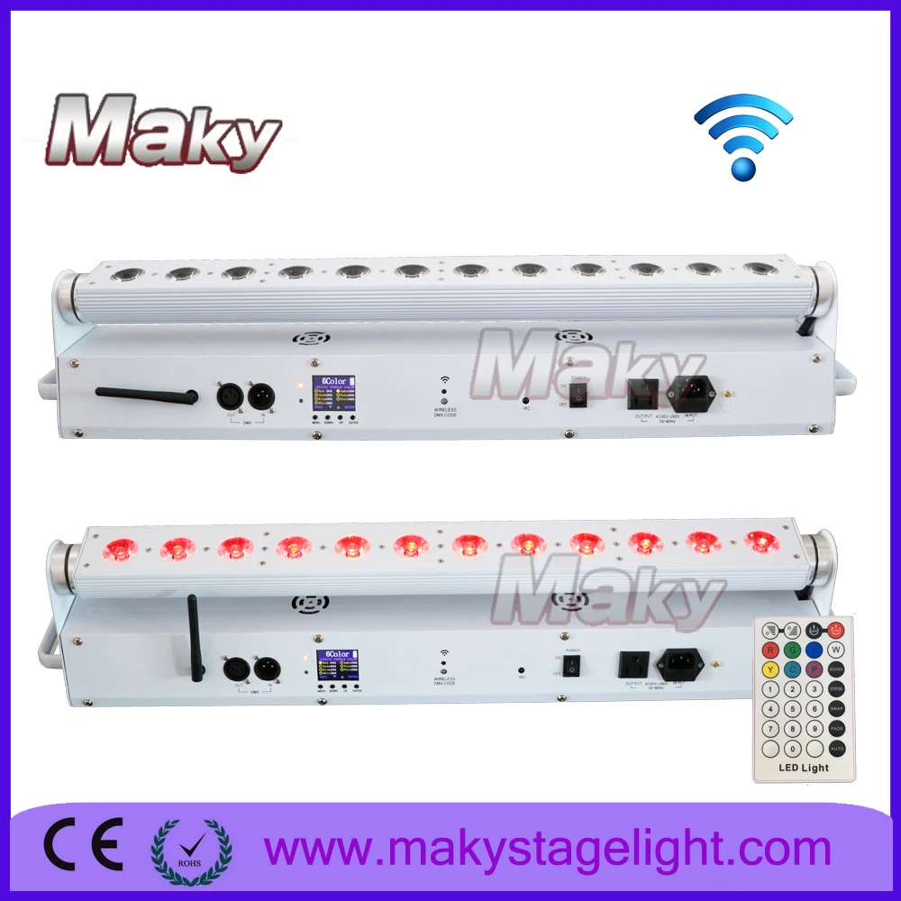 (5 фары с дорога случай) перезаряжаемые Батарея DMX Беспроводной Питание 12*18 Вт 6 в 1