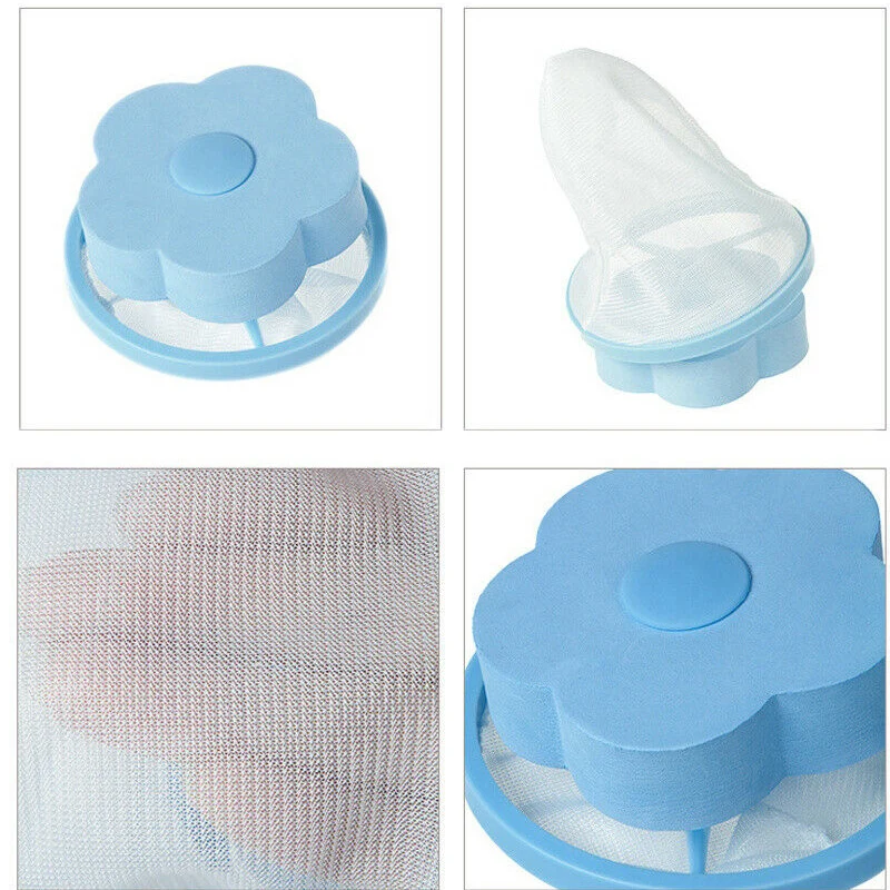 2 xFloating домашних животных Ловец Прачечная удаление волос для чистки шайба фильтр