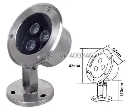 Бесплатная доставка 2015 новое поступление 3 Вт светодиодный подводный свет DC12V IP68