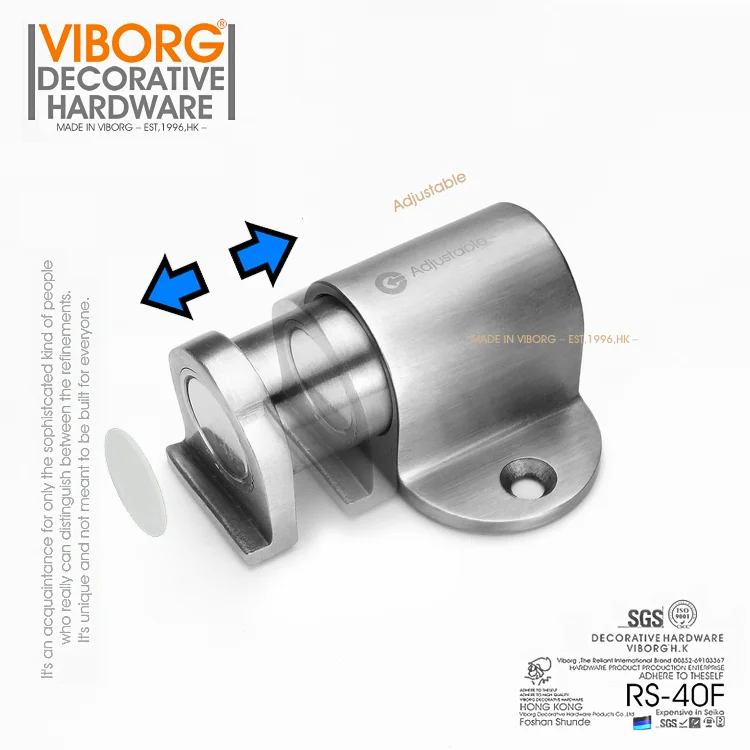 VIBORG Deluxe SUS304 нержавеющая сталь литье Регулируемый напольный мощный магнитный дверной стопор дверные стопоры дверной стоп RS-40F