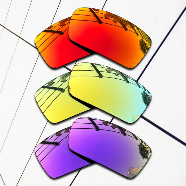 Fire-24k Gold-Violet E.O.S Замена поляризованных линз для Oakley Gascan, солнцезащитные очки-сорта Цвета - Цвет линз: Fire-24k Gold-Violet