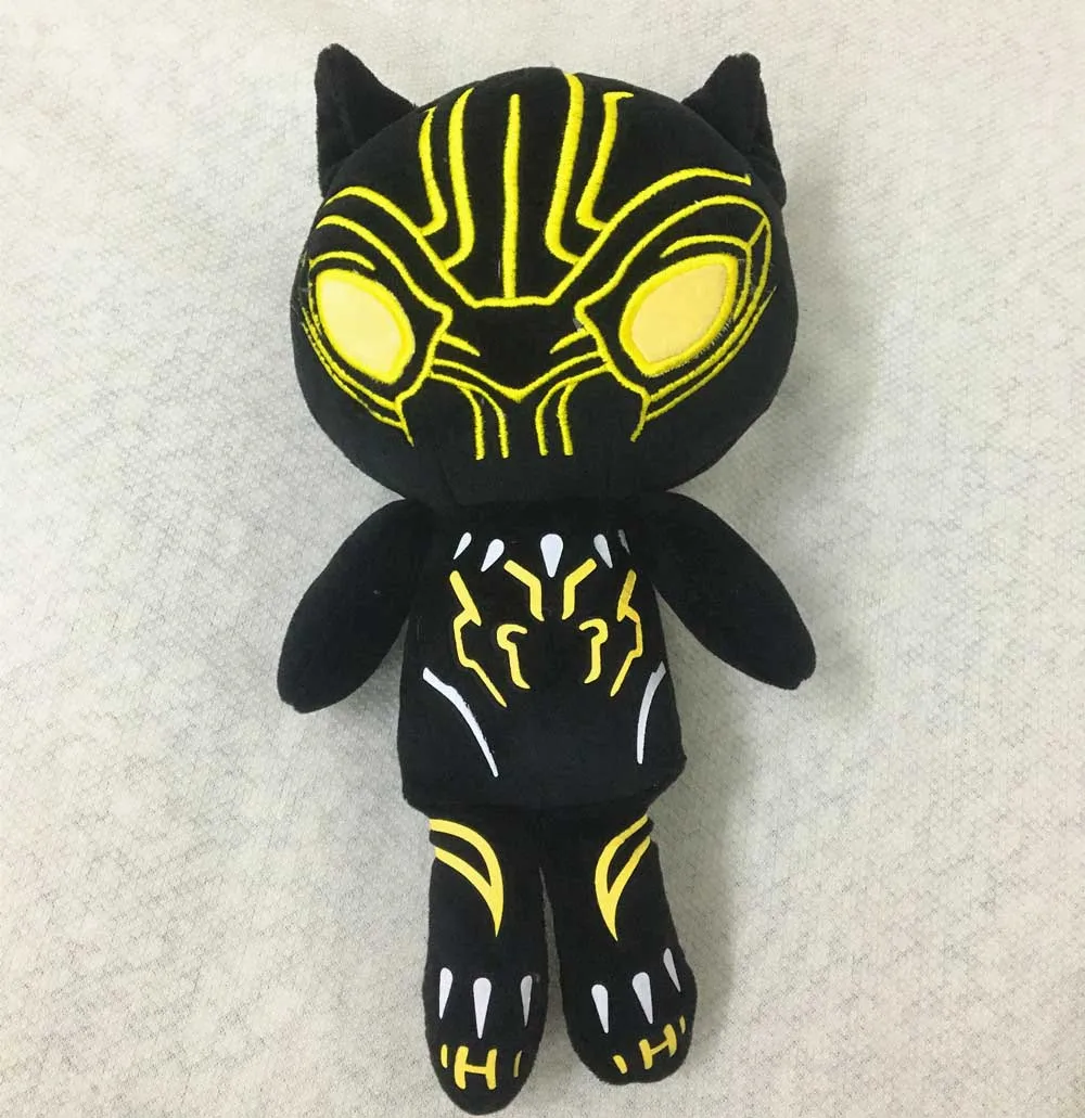 Black Panther B 25cm Muti стиль мини милые Мстители Бесконечность войны плюшевые куклы Человек-паук/танос/Железный человек/Treeman/звездный лорд мягкая детская игрушка - Цвет: Black Panther B 25cm
