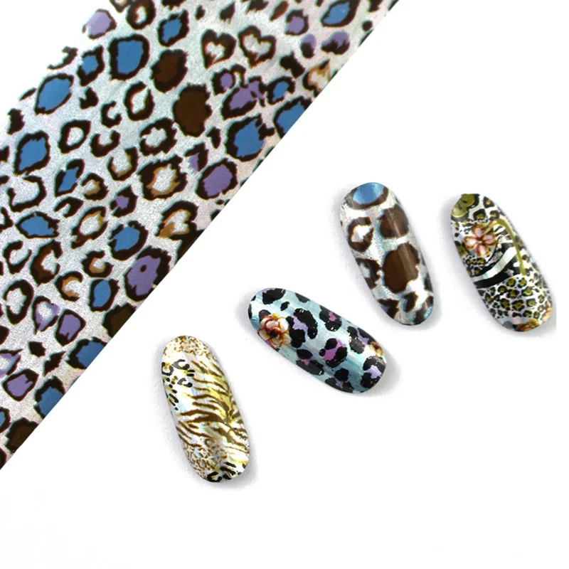 16 шт. наклейки с леопардовым принтом на ногти изображением звездного неба