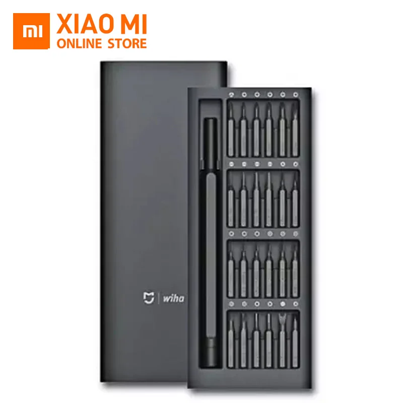 xiaomi Mijia Wiha ежедневно Применение отвертка комплект 24 точность магнитные биты коробка al отвертка xiaomi smart home комплект
