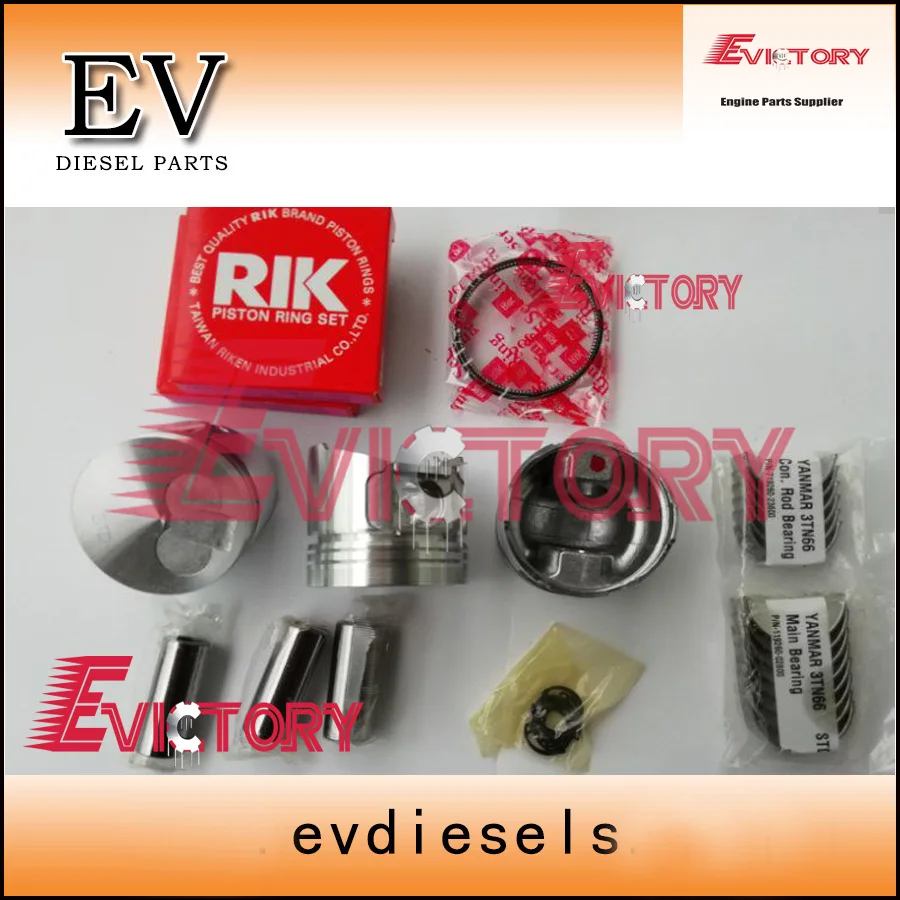 

3TNV66 rebuild kit 3TN66E 3D66E 3TNE66 piston+piston ring+cylinder liner+crankshaft bearing+con rod bearing+full gasket kit