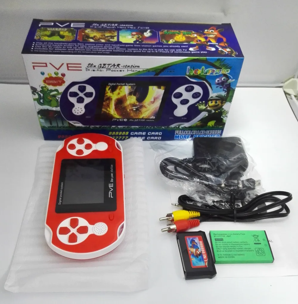 Игровая консоль PVE250 Game Station с игровой картой 200 + игр экран 2 5 дюйма |video game console|game