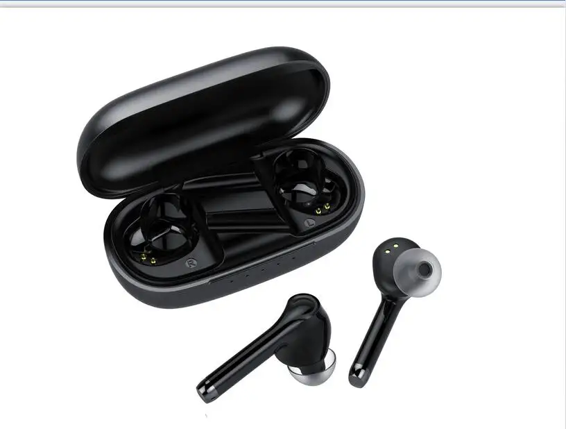 Black AK Yinyoo Q70 Bluetooth 5,0 TWS беспроводные наушники Blutooth с шумоподавлением наушники Handsfree в ухо спортивные вкладыши Q65 - Цвет: Black