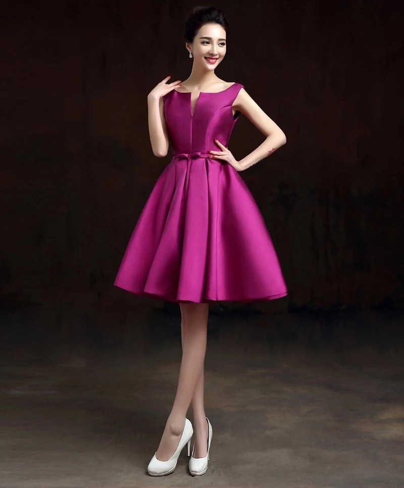 Женское Короткое Платье Для подружки невесты элегантное ТРАПЕЦИЕВИДНОЕ