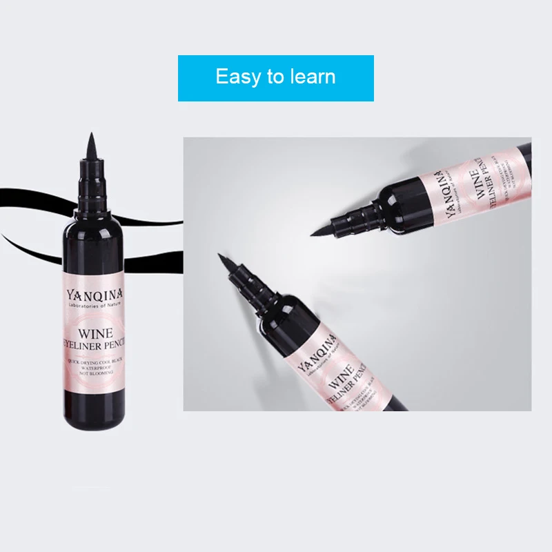 Подводка для глаз в форме бутылки красного вина водостойкая жидкая подводка