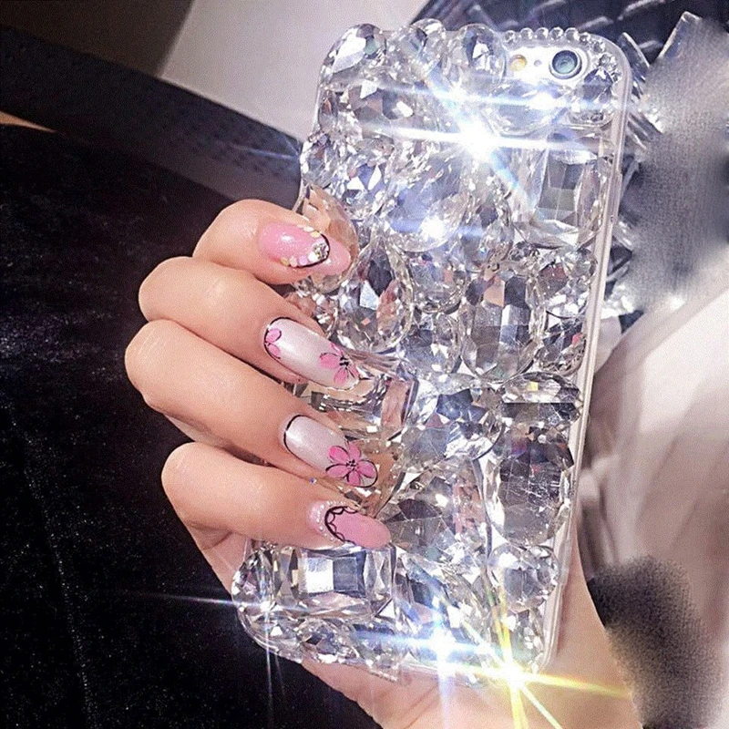 Bling Diamonds 3D Crystal Stones Phone Case for iphoneX XR XS max 7 8 6 Plus Samsung Galaxy S5 Edge S8 A8 A9 Cover |