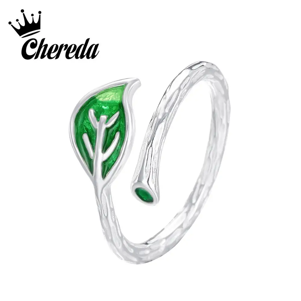 

Chereda Vintage Leaf Rings for Women Adjustable Small Plant Finger Ring Classic Jewelry Wedding Rings bague anillos