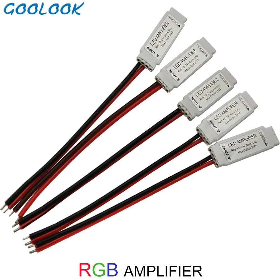 Светодиодный мини усилитель 12 В постоянного тока контроллер сигнала Φ 3 * 4A 6A 12A 144W