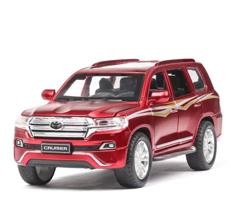 Оптовая продажа 1:32 Land Cruiser 6 открывающихся дверей со звуком светильник модели из