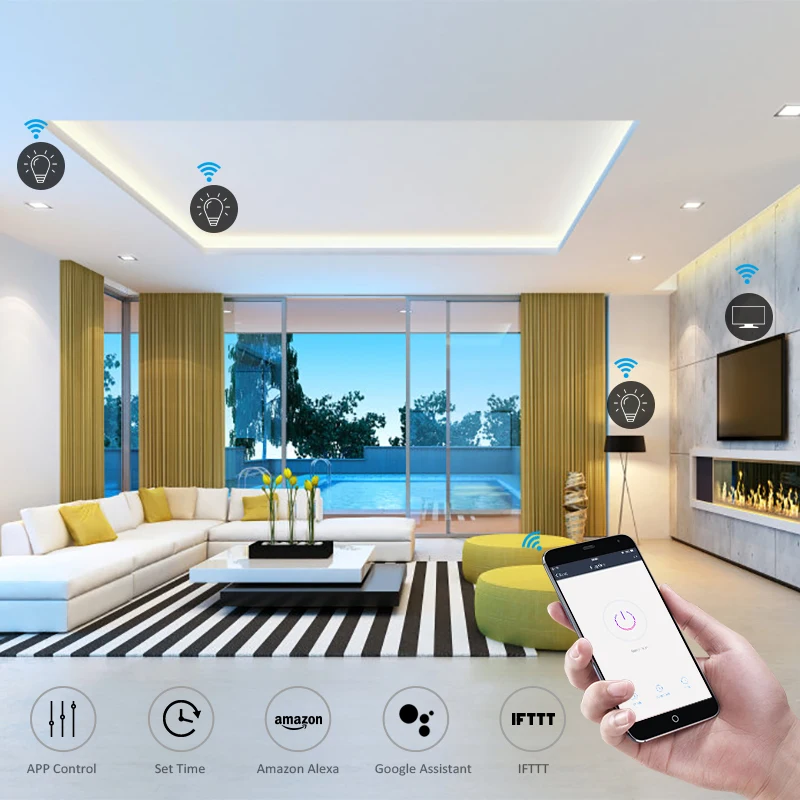 Умная розетка Hyleton с Wi Fi 2 комплекта дистанционное управление переключатель