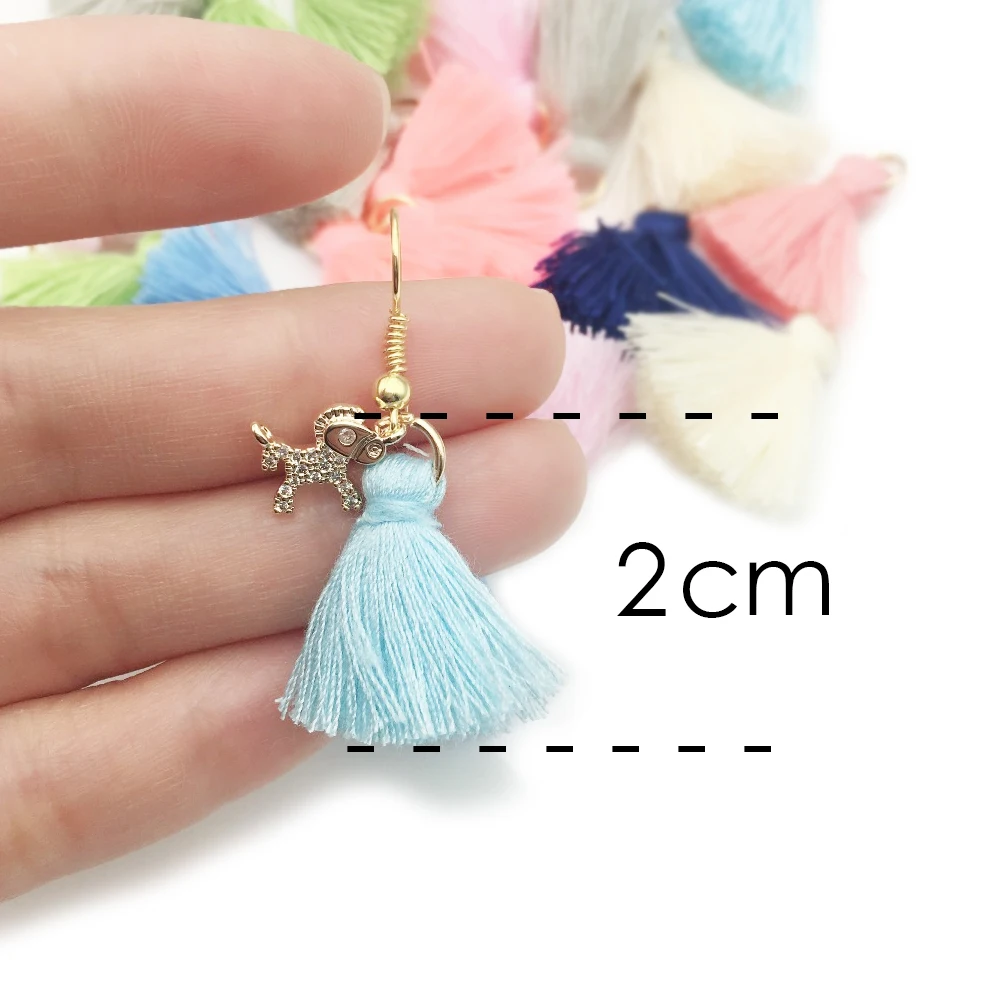CHENGRUI L31 2 см кисточки хлопковые мини ювелирные аксессуары diy материалы для сережек