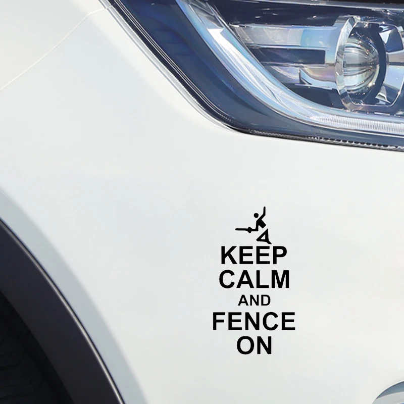 QYPF 8 5*15 4 см Keep Calm и Fishing украшение для фехтования Виниловая наклейка автомобиля