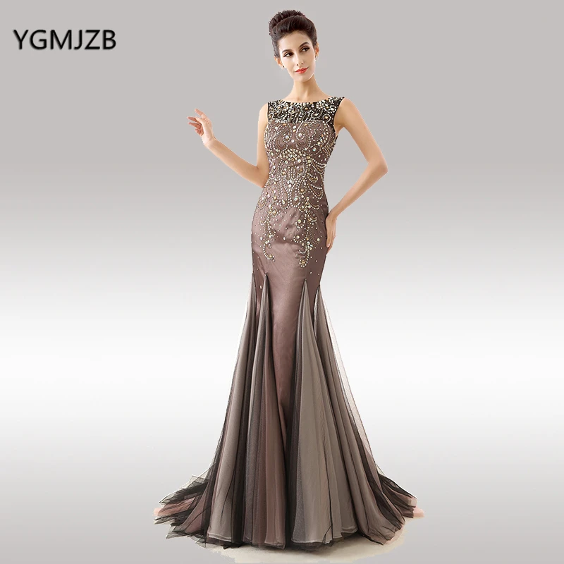 Роскошные Длинные вечерние платья русалки модель 2018 года вечернее платье без