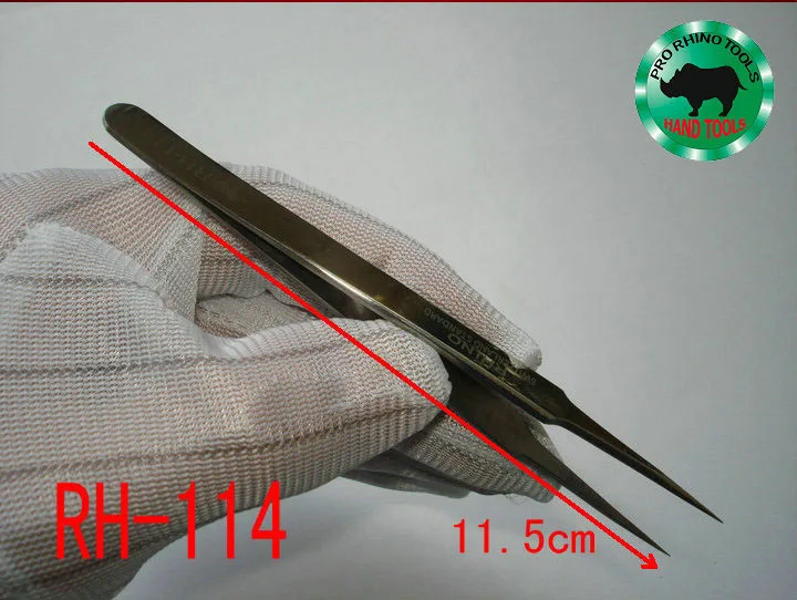 Пинцет со стразами 115 мм высокоточный супер Острый для ремонта часов или