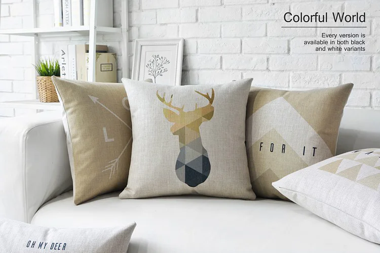 Скандинавские стили геометрический Медведь Олень домашний декор подушка (без