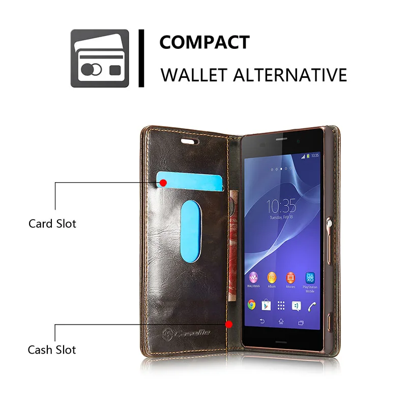 Элитный бренд из натуральной кожи кошелек чехол для Sony Xperia Z3 D6633 D6603 флип Чехол с