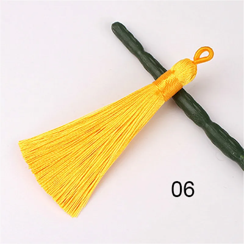 6 10 шт./лот, полиэстер, шелк, кисточки, ткань с бахромой, помпон, отделка 8 см, хлопок, кисточки, отделка, сделай сам, шитье, шторы, аксессуары, разные цвета - Цвет: 6