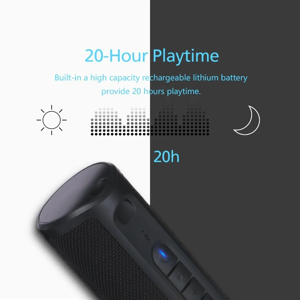 TWS Bluetooth динамик 10 вт двойной драйвер водонепроницаемый портативный открытый