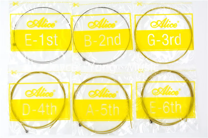 Струны для акустической гитары с покрытием из медного сплава и нержавеющей стали