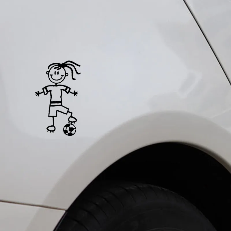 YJZT 6.6CM*10.9CM Mom 6 Soccer StickersFamily Vinyl Car Stickers Decal Black/Silver C3-2251 | Автомобили и мотоциклы