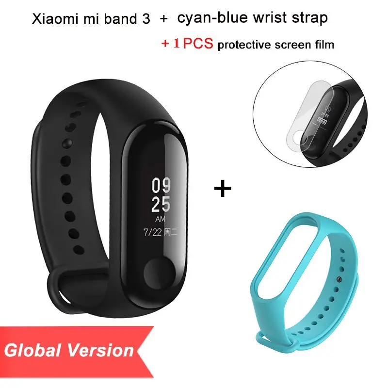 Фитнес браслет Xiaomi Mi Band 3 фирменный трекер сердечного ритма дисплей OLED 0 78 дюйма
