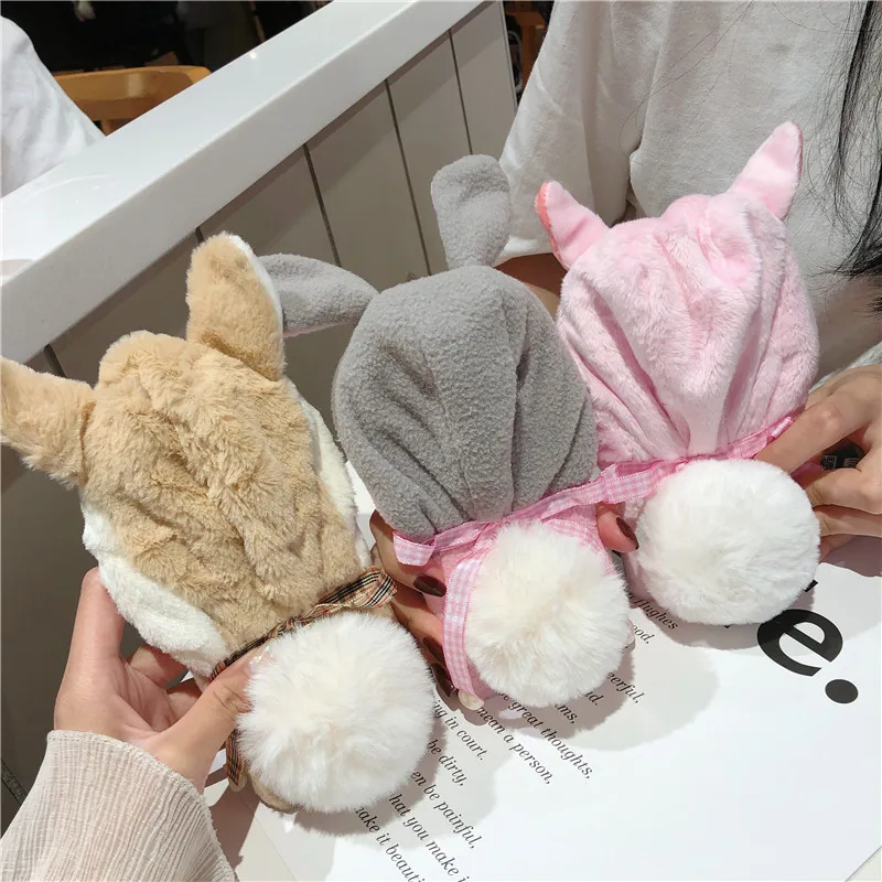 Applex mobile phone shell Plush piggy hat female iPhone7p cartoon dog rabbit hard case 8 6S couple 8plus new idea 6 cute XS max |