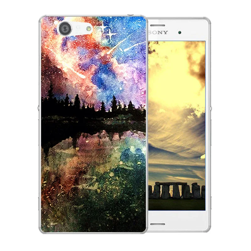 Чехол для телефона Sony Xperia Z3 Compact mini Мягкая силиконовая задняя крышка с рисунком