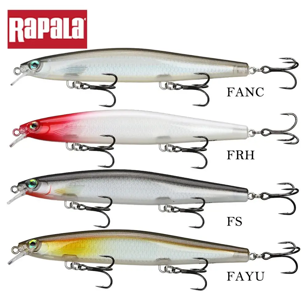 Rapala MAXRAP, длинная Приманка Minnow MXLM12, 120 мм, 20 г, глубина 1,2 м, искусственная жесткая приманка с крючками VMC, подходящая для литья